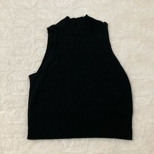 🟢 Wild Fable Rib-Knit Black Turtleneck Halter Top 🟢